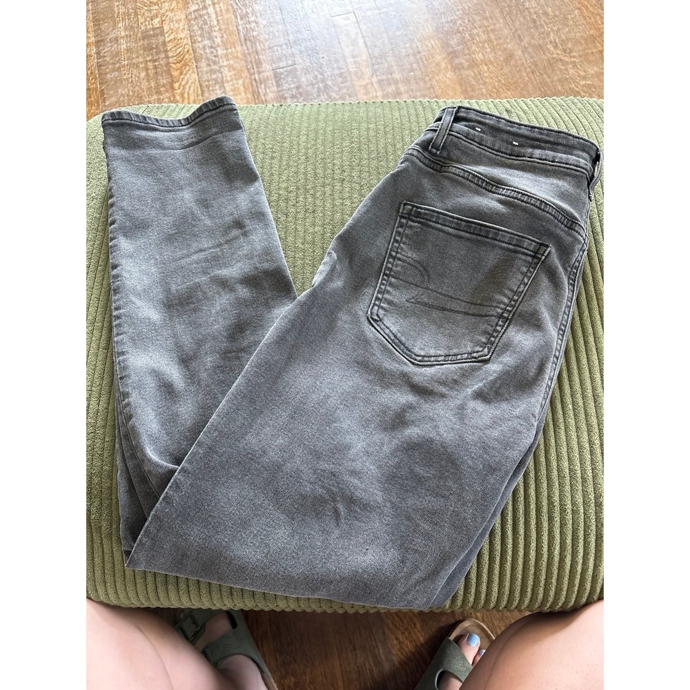 American Eagle Black Stretch Mom Jeans High Waisted Size 6 Regular
